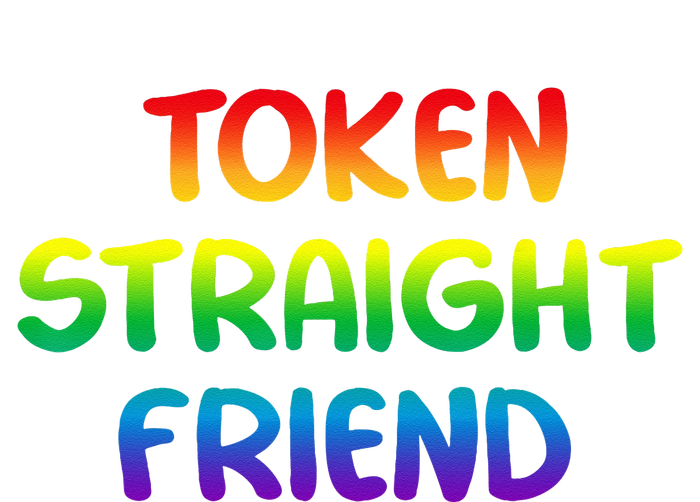 Token Straight Friend Rainbow Colors LGBT Women's Crop Top Tee