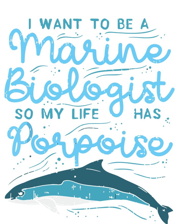 Cute My Life Has Porpoise Future Marine Biology Biologist Women's Racerback Cropped Tank