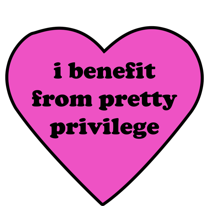 Funny I Benefit From Pretty Privilege 2000s Celebrity Style Meme Microfiber Hand Towel