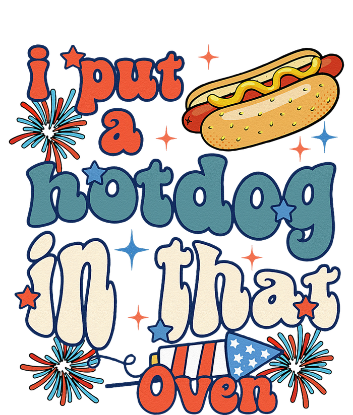 Groovy Put Hotdog In That Oven 4th Of July Pregnancy  Tank Top