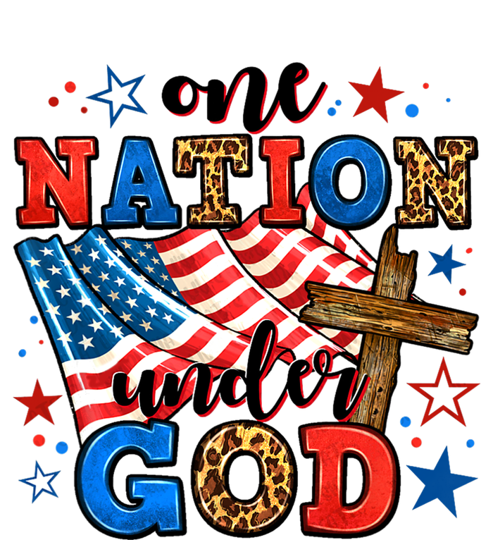 One Nation Patriotic Under God Flag 4th Of July Christian Metallic Star Ornament