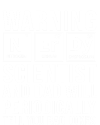 Nerdy Dad And Scientist Will Periodically Tell Bad Jokes Great Gift Women's V-Neck T-Shirt