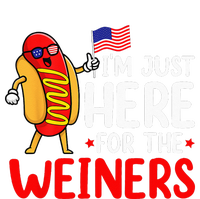 Hot Dog Im Just Here For The Wieners Sausage 4th Of July Women's Long Sleeve Flannel Pajama Set 