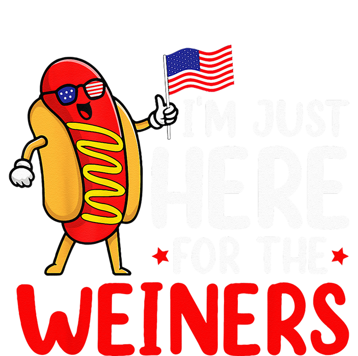 Hot Dog Im Just Here For The Wieners Sausage 4th Of July Women's Long Sleeve Flannel Pajama Set 