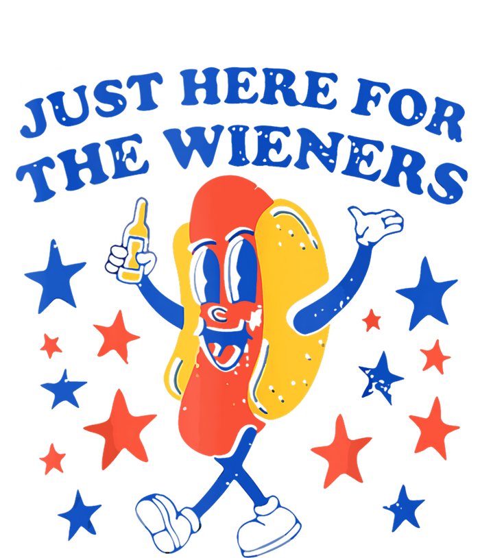 Hot Dog Im Just Here For The Wieners 4th Of July Funny T-Shirt