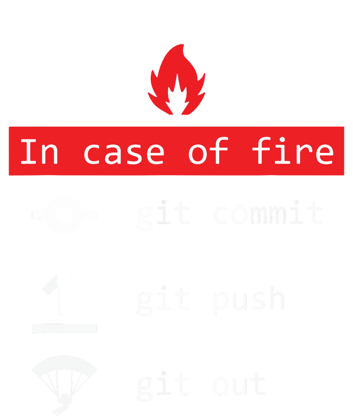 In Case Of Fire Git Commit Push Funny Programmer Women's Pullover Hoodie