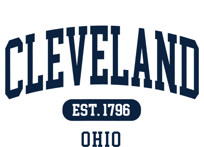 Cleveland Ohio Est 1796 Arched Varsity Text Long Sleeve Shirt