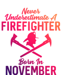 Never Underestimate A Firefighter Born In November Funny Bir Funny Gift Kids Hoodie