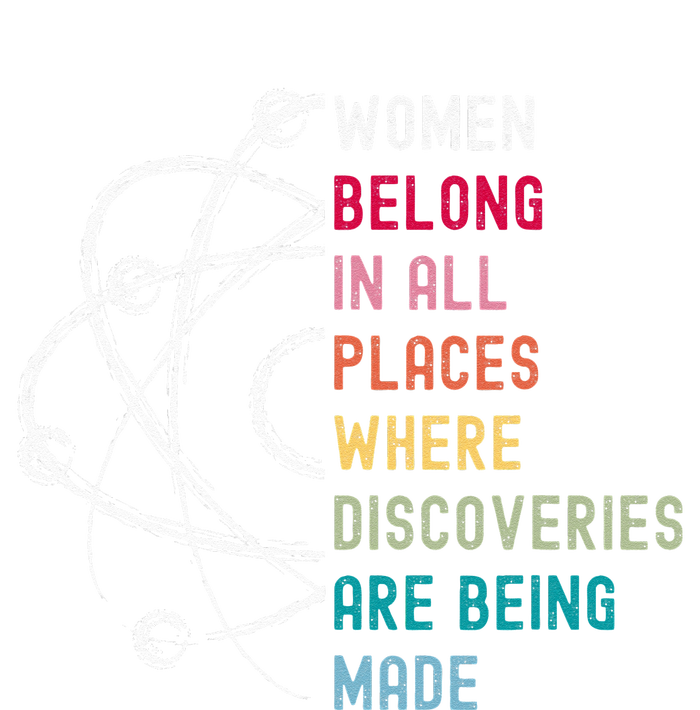 Women Belong In Science Feminist And STEM Empowerment Dry Zone Grid Polo