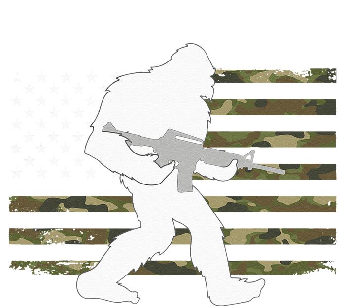 Bigfoot Gun Owner Camo US American Flag Sasquatch AR15 Rifle Kids T-Shirt