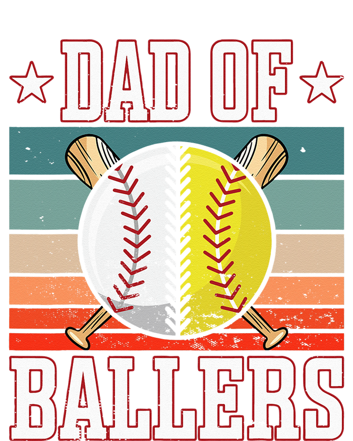 Dad Of Ballers Funny Baseball Funny Dad Softball Vintage. Women's T-Shirt