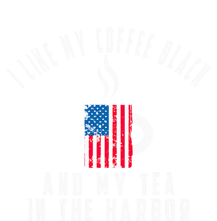 I Like My Coffee Black And My Tea In The Harbor US Flag Cup Valucap Bio-Washed Visor