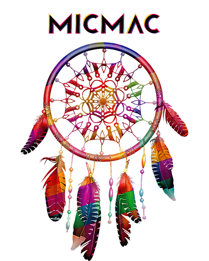 Micmac Native American Indian Colorful Dreamcatcher Tribe V-Neck T-Shirt