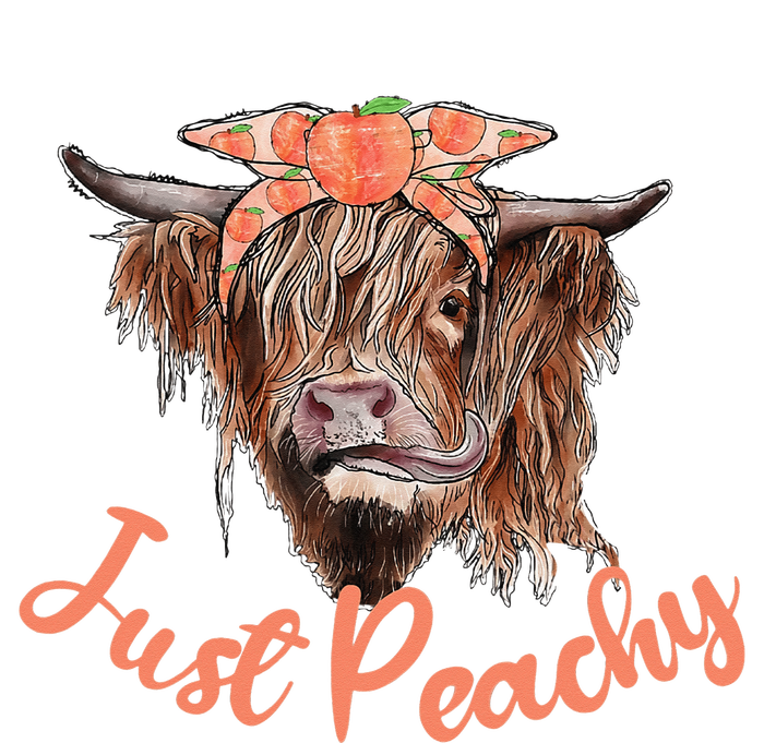 Highland Cow Bandana Just Peachy Western Country Peach Lover T-Shirt