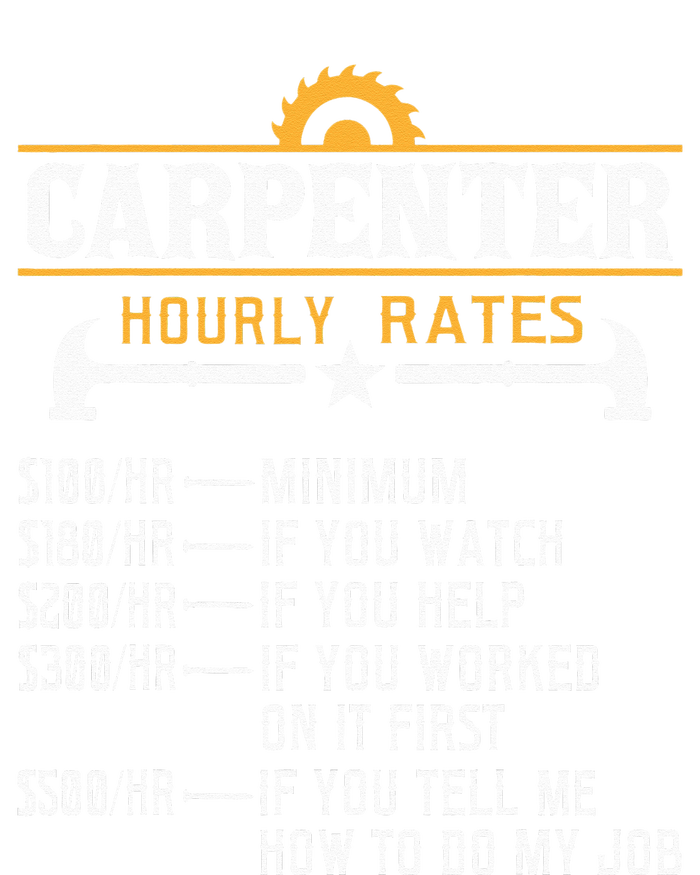 Carpenter Hourly Rate Funny Carpentry Woodworking Women's T-Shirt