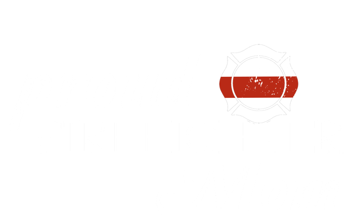 Proud Firefighter Mom Firefighting Gift Striped Beanie with Solid Band