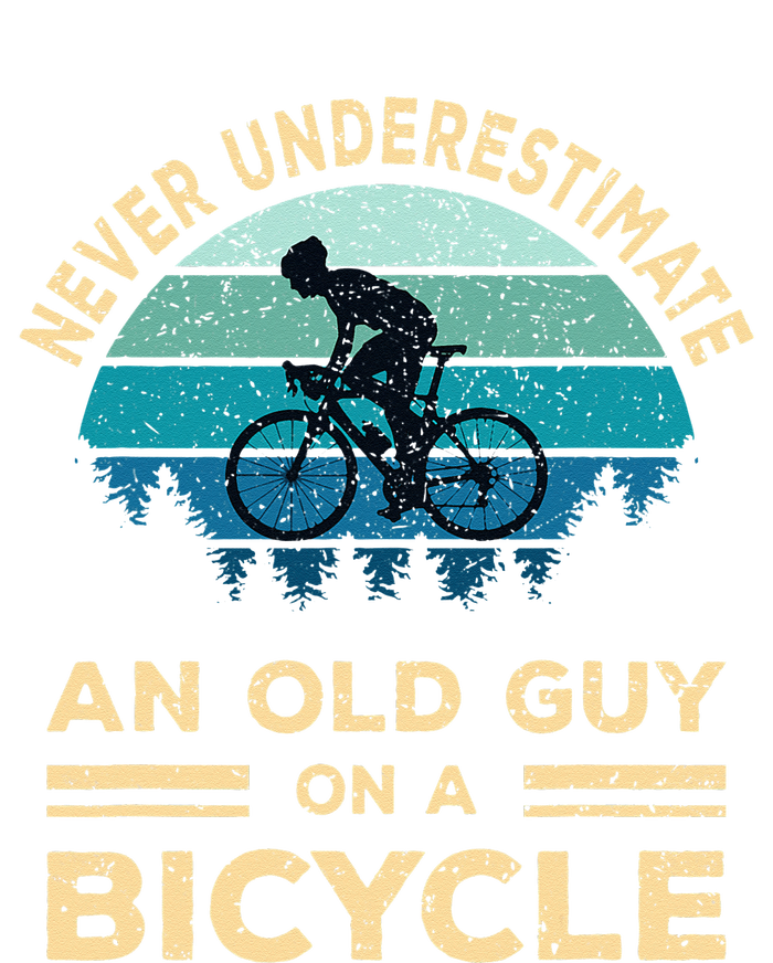 Never Underestimate An Old Guy On A Bicycle Funny Cycling Tank Top