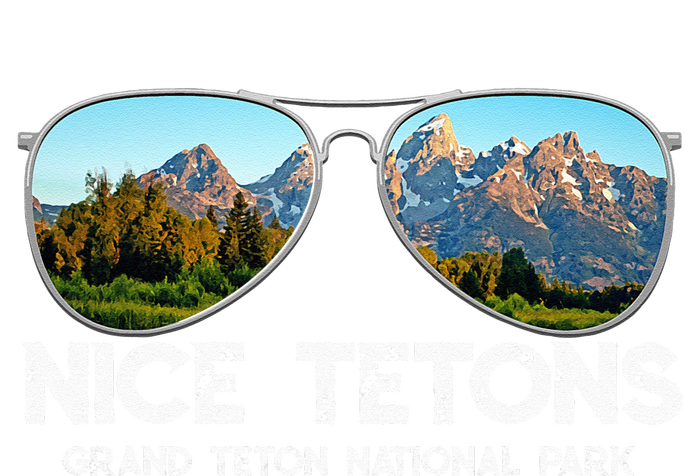 Punny Nice Tetons Teton Mountain Tie-Dye Long Sleeve Shirt