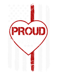 Proud Firefighter Wife American Flag Tee For Fire Wife Gift Full-Length Apron With Pockets