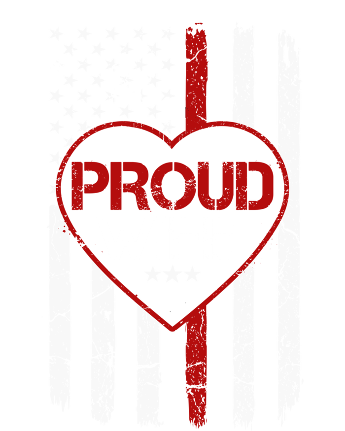 Proud Firefighter Wife American Flag Tee For Fire Wife Gift Full-Length Apron With Pockets