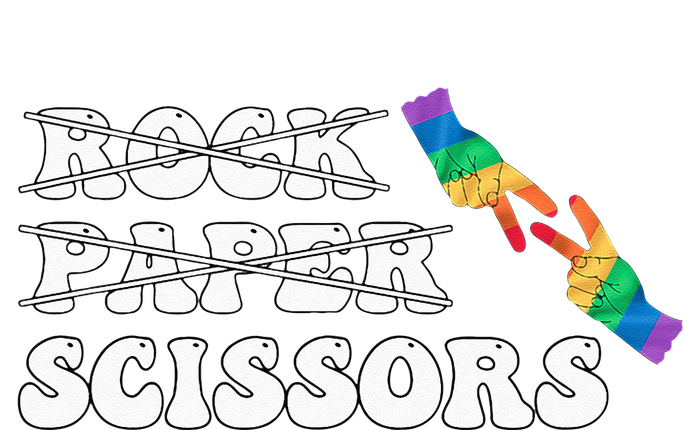 Rock Paper Scissors LGBT Awareness For Lesbian Women T-Shirt