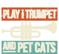 Vintage Trumpet Player Design Cat Lover Trumpeter I Pet Cats Women's Fleece Hoodie