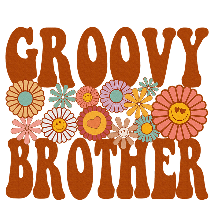 Retro Groovy Brother Matching Family 1st Birthday Party T-Shirt