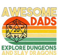 Awesome Dads Explore Dungeons DM RPG Dice Dragon T-Shirt