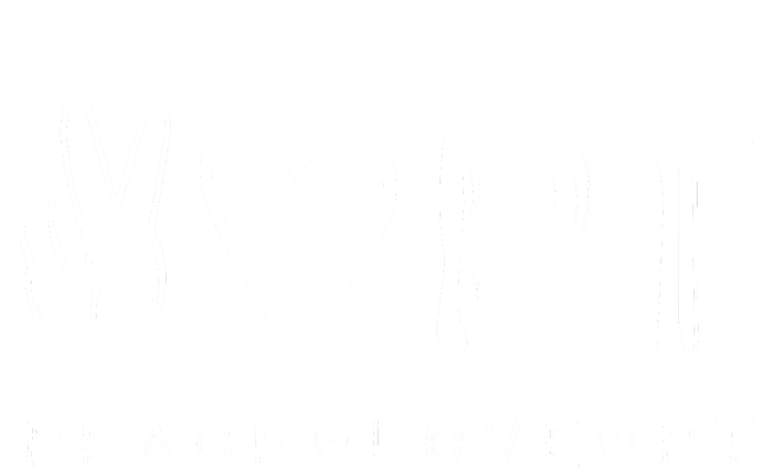 Peace Love PT Shirts Physical Therapist Therapy Gift 25L Jumbo Tote