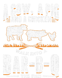 A Cow A Pig And A Chicken Walk Into A Bar B Q The End BBQ Tall Long Sleeve T-Shirt