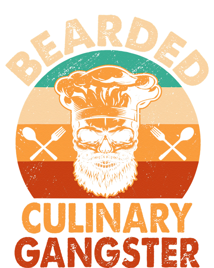 Bearded Culinary Gangster Cooking Funny BBQ Griller Chef T-Shirt