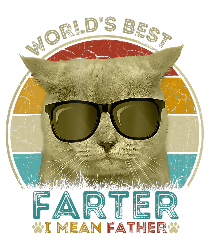 Worlds Best Farter I Mean Father Best Cat Dad Ever Women's T-Shirt