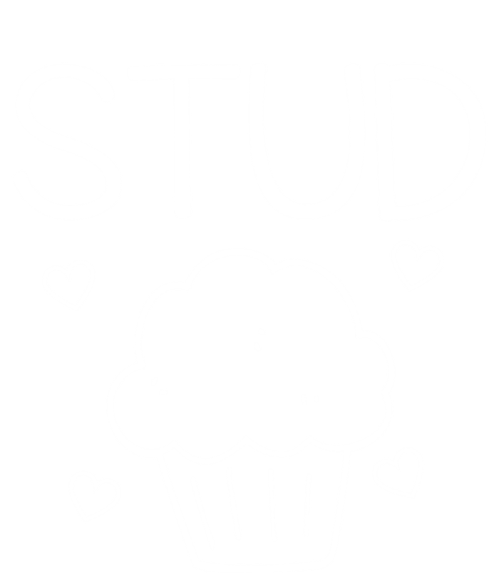 Stud Muffin Valentines Day Cute Heart Love Funny Gift Striped Beanie with Solid Band