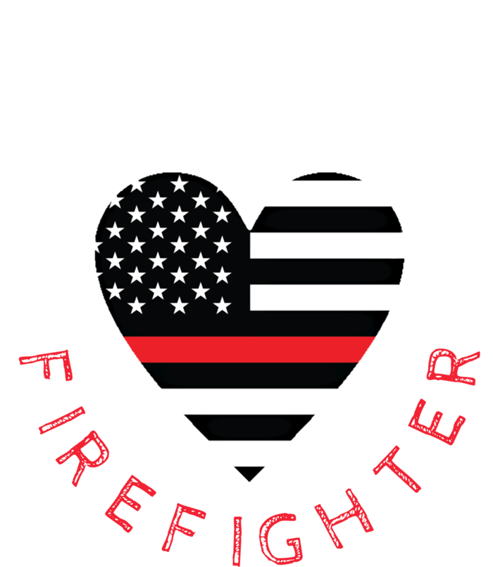 Firefighter Wife Friend Thin Red Line Heart Flag Fire Meaningful Gift T-Shirt