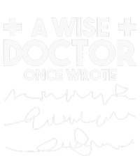 A Wise Doctor Once Wrote Funny Medical Doctor Handwriting Women's Long Sleeve Flannel Pajama Set 