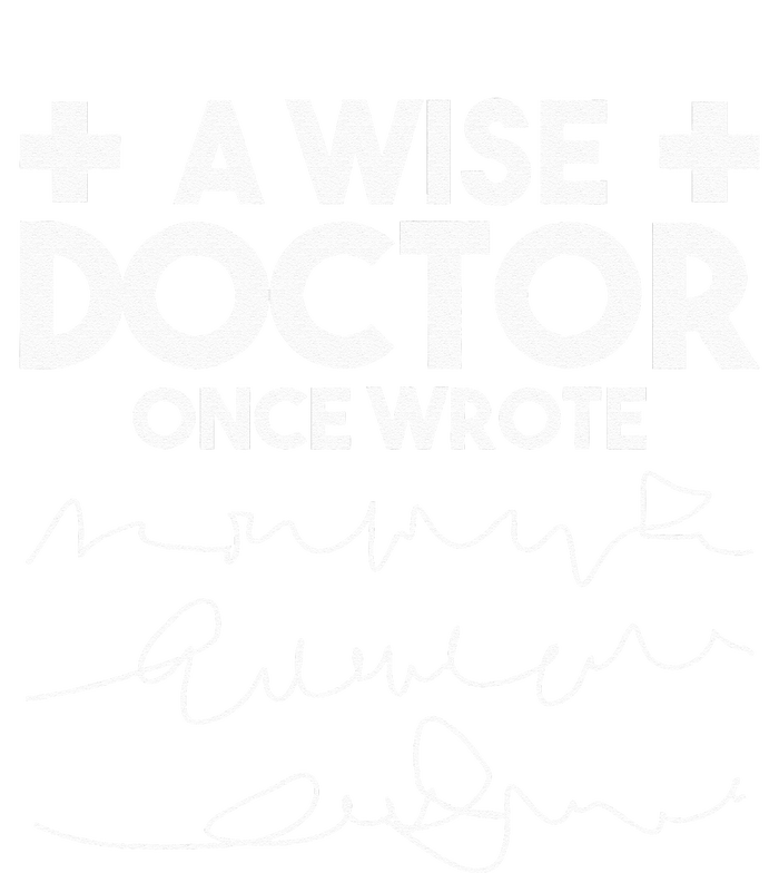 A Wise Doctor Once Wrote Funny Medical Doctor Handwriting Women's Long Sleeve Flannel Pajama Set 