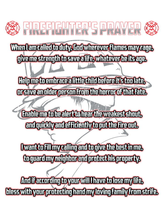 Firefighters Prayer Fire First Responder Thin Red Line Gift T-Shirt