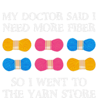 My Doctor Said I Need More Fiber So I Went To The Yarn Store Women's Racerback Cropped Tank