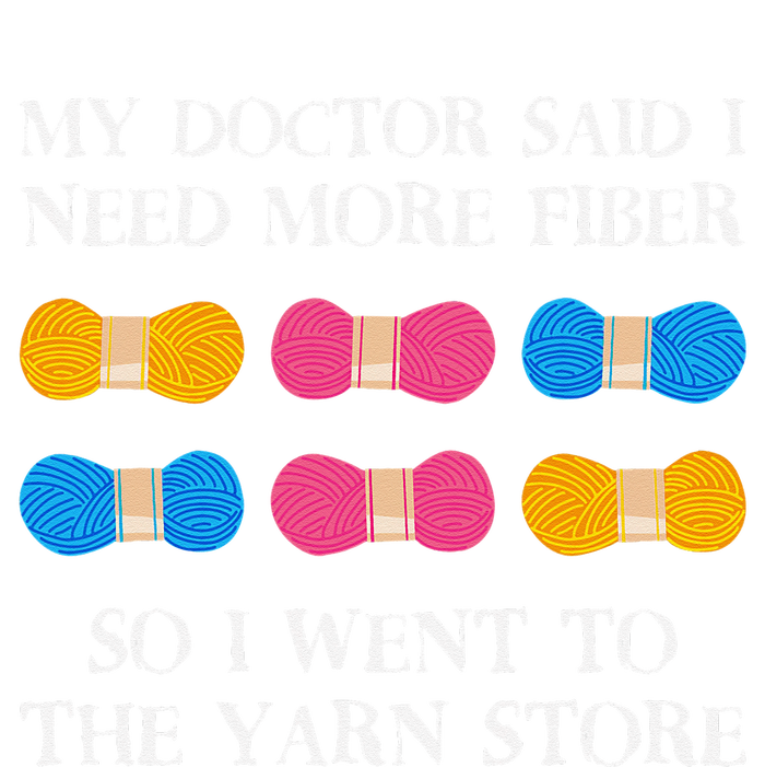 My Doctor Said I Need More Fiber So I Went To The Yarn Store Women's Racerback Cropped Tank