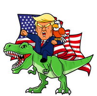 Trump Riding A Dinosaur TRex Funny Merica Patriotic July 4th Women’s Perfect Tri Rocker Tank