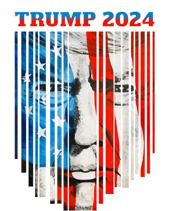 US Flag Face Trump 2024 Vintage Donald Trump 4th Of July Coaster