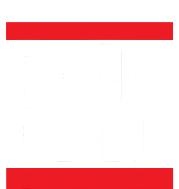 RunCMD Funny Command Prompt Computer Programmer Cooling Performance Crew T-Shirt