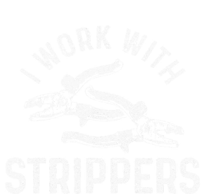 Electrician I Work With Strippers Funny Electrician Gift Button