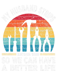 My Husband Strips Wires Lineman and Funny Electrician Mesh Reversible Basketball Jersey Tank