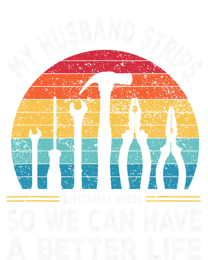 My Husband Strips Wires Lineman and Funny Electrician Mesh Reversible Basketball Jersey Tank