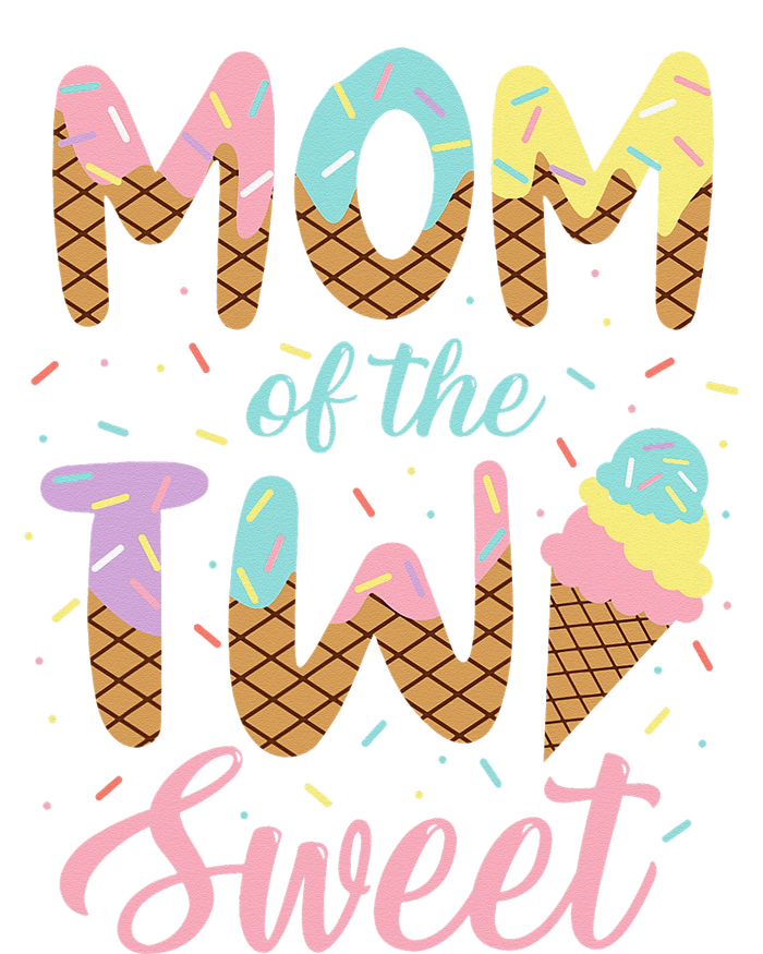 Mom of the Two Sweet Birthday Ice Cream Lovers 2nd Kids Tie-Dye T-Shirt