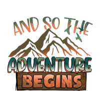 Hiking The Adventure Begins Hiking Mountain Camping Gift V-Neck T-Shirt