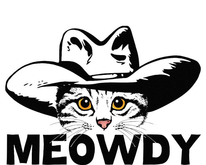 Meowdy Funny Mashup Between Meow And Howdy Cat Meme 25L Jumbo Tote