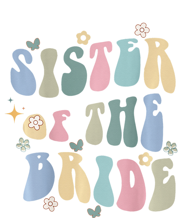 Sister of the Bride Wedding Bridal Party Word on Back T-Shirt