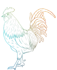 Chicken Art Colorful Rooster Funny Fowl Lovers Outfit T-Shirt